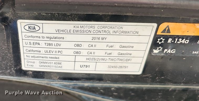 image for item DQ1197 2016 Kia Soul