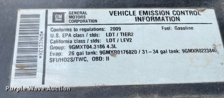 image for item DQ2931 2009 Chevrolet Silverado 1500  pickup truck