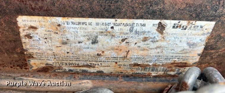 image for item DS2379 2018 Big Tex  equipment trailer