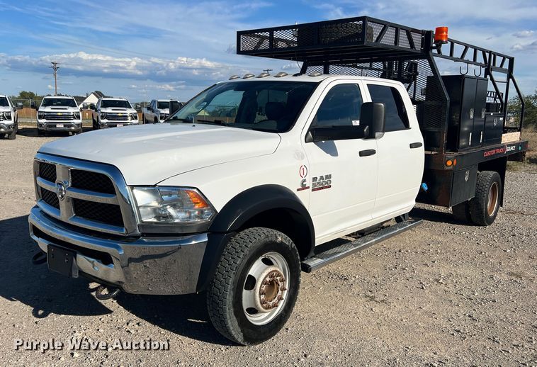image for item DS2456 2018 Dodge Ram 5500  Crew Cab flatbed truck