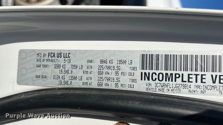 image for item DS2456 2018 Dodge Ram 5500  Crew Cab flatbed truck