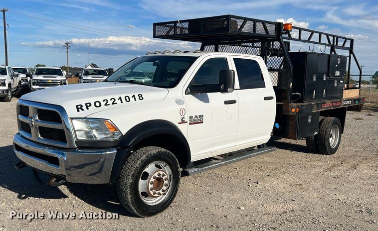 image for item DS2457 2018 Dodge Ram 5500  Crew Cab flatbed truck