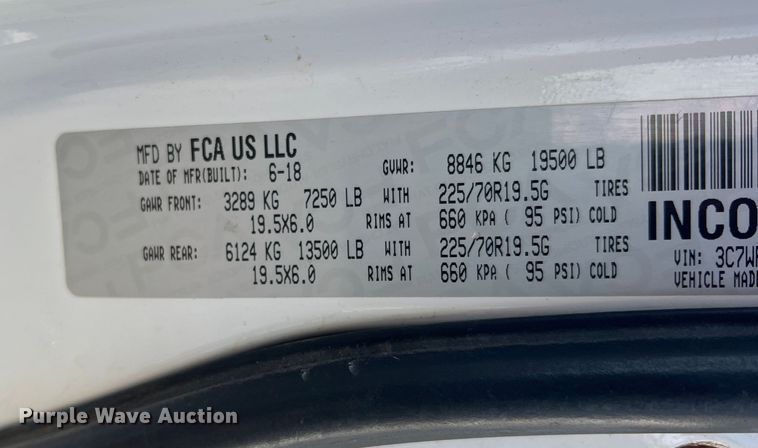 image for item DS2457 2018 Dodge Ram 5500  Crew Cab flatbed truck