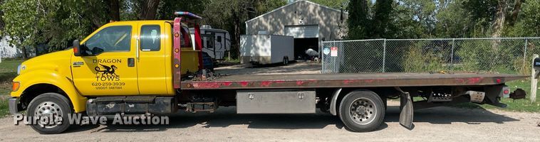 image for item HN9946 2011 Ford F650 Super Duty XLT Pro Loader  SuperCrew rollback truck