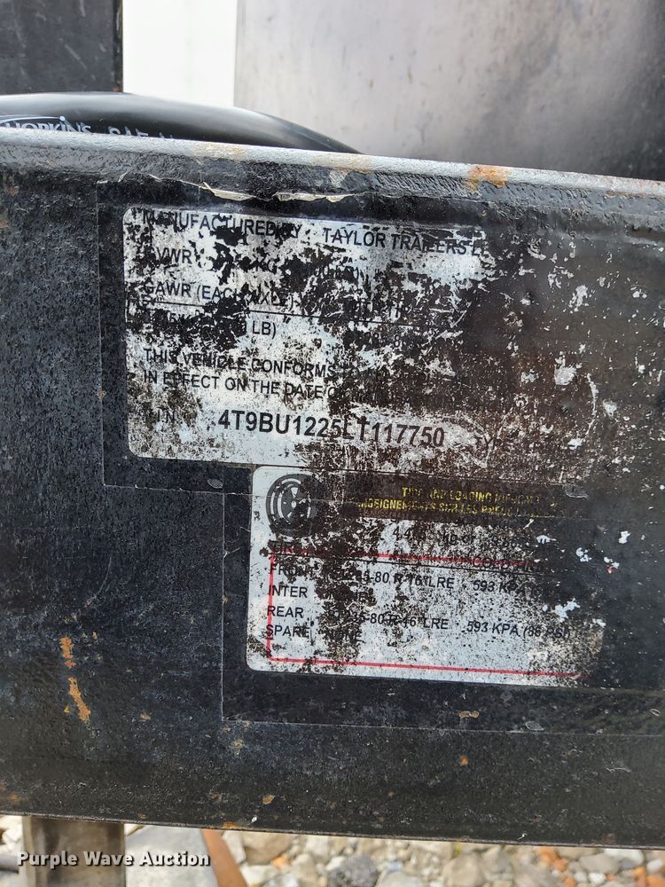 image for item IQ9947 2020 Taylor  dump trailer