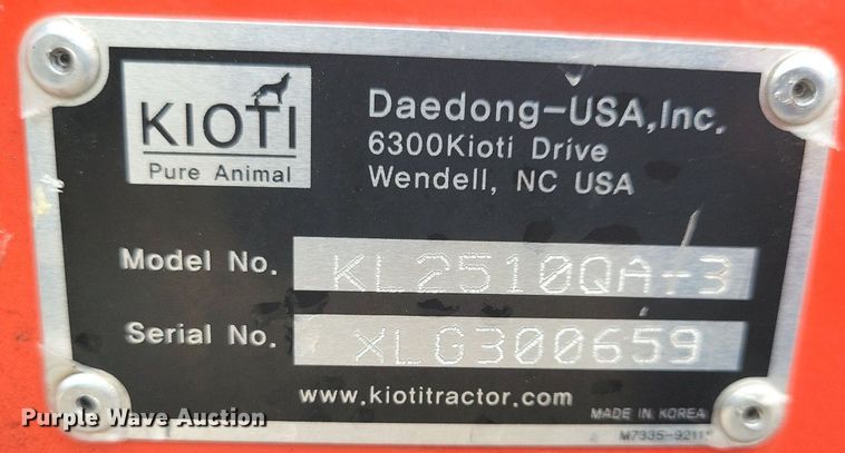 image for item IQ9954 Kioti CX2510  MFWD tractor