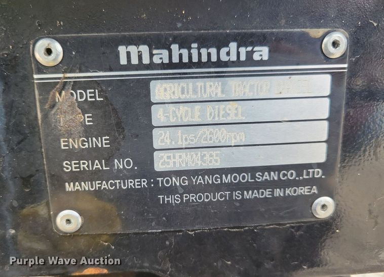 image for item IQ9956 2018 Mahindra eMax25 HST  MFWD tractor
