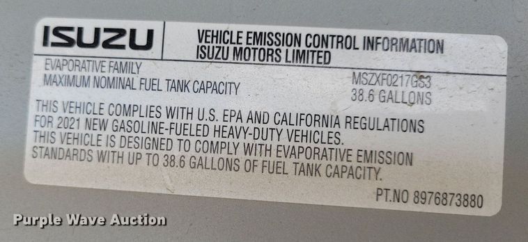 image for item IQ9960 2021 Chevrolet 4500  flatbed truck