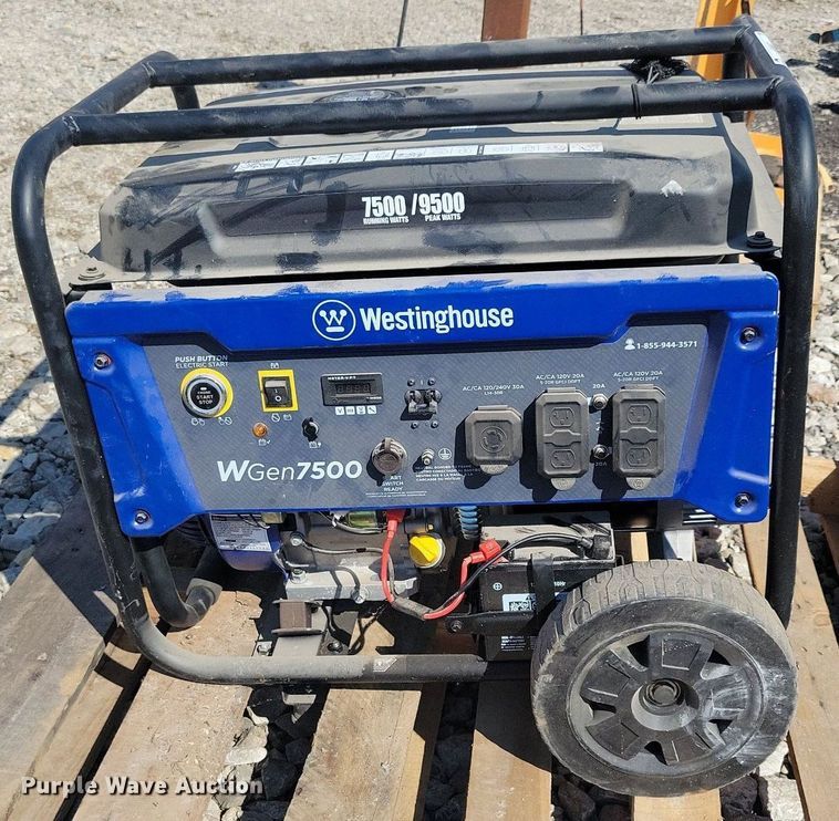 image for item IQ9987 Westinghouse WGen7500  generator