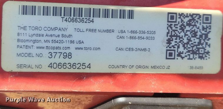 image for item IQ9989 Toro Power Max 824 OE  snow blower