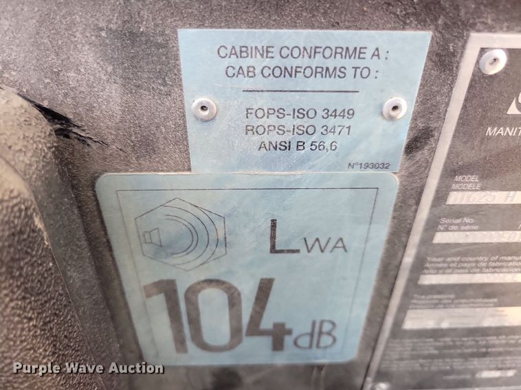 image for item IQ9995 2019 Manitou MT625H  telehandler