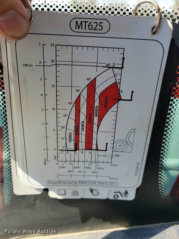 image for item IQ9995 2019 Manitou MT625H  telehandler
