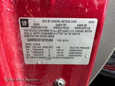 image for item JD9044 2009 Chevrolet Traverse  SUV