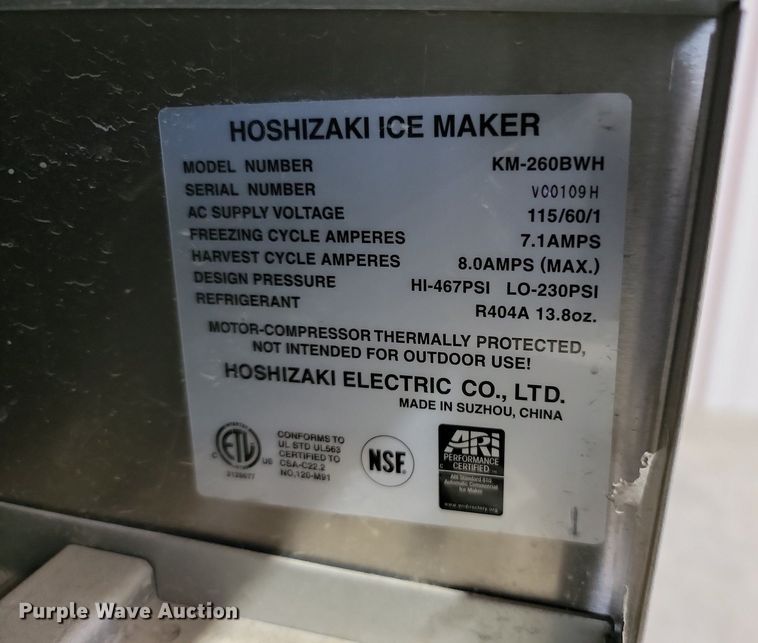 image for item JE9495 Hoshizaki KM-260BWH  ice machine