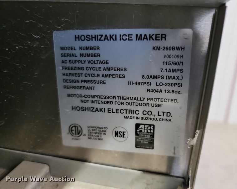 image for item JE9495 Hoshizaki KM-260BWH  ice machine