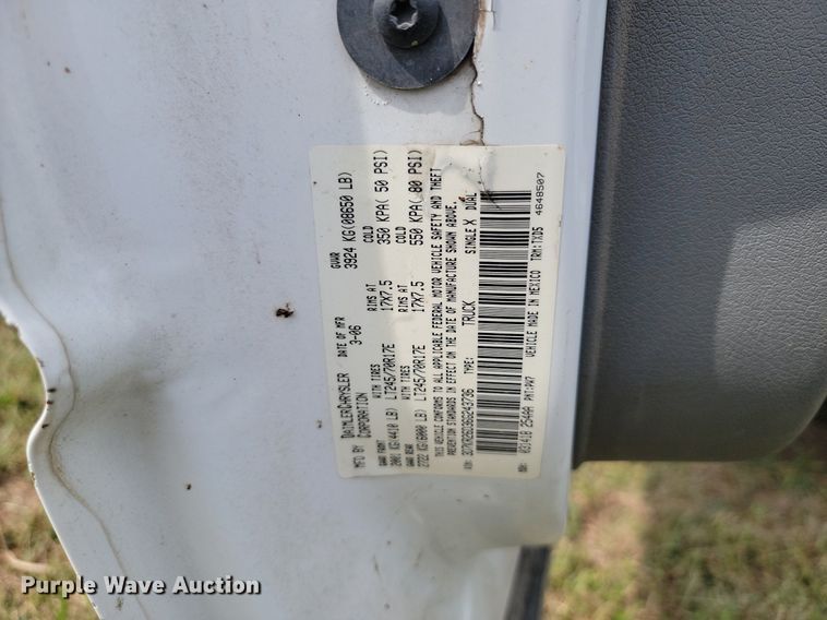 image for item JE9522 2006 Dodge Ram 2500  pickup truck