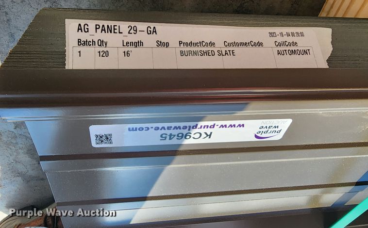 image for item KC9645 (120) sheets of Doerkson Metal Components metal siding/roofing