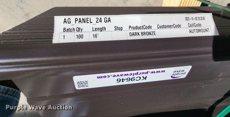 image for item KC9646 (100) sheets of Doerkson Metal Components metal siding/roofing