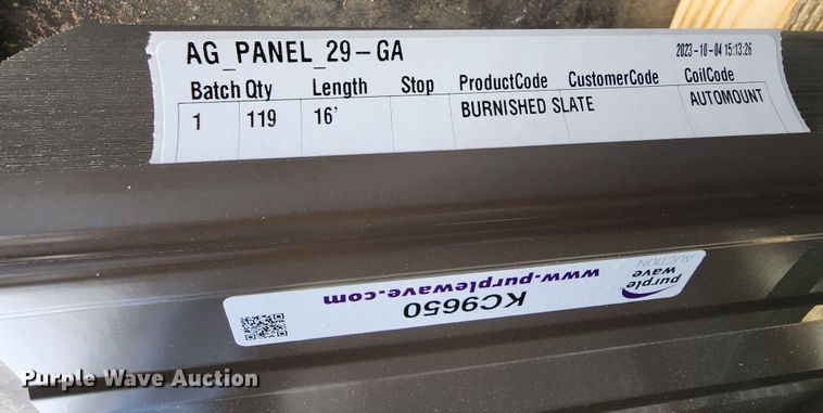 image for item KC9650 (119) sheets of Doerkson Metal Components metal siding/roofing