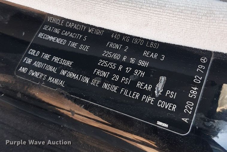 image for item KD9227 2000 Mercedes Benz S500