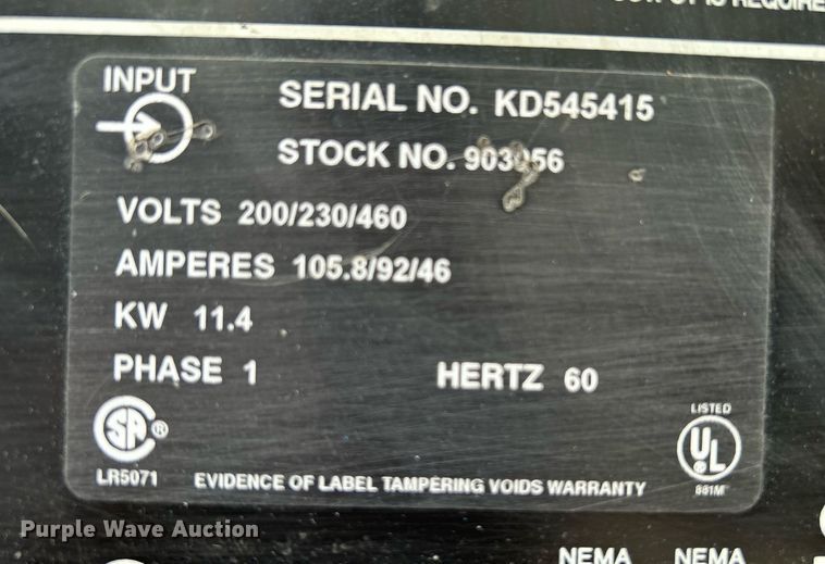 image for item KH9511 (2) Miller welder/generators