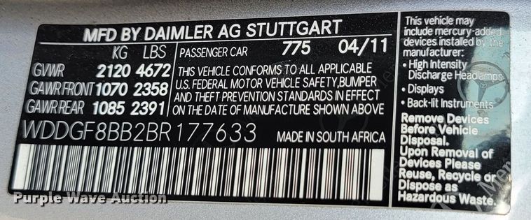 image for item KS9175 2011 Mercedes Benz C300