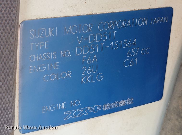 image for item KS9180 1992 Suzuki Encore  mini truck