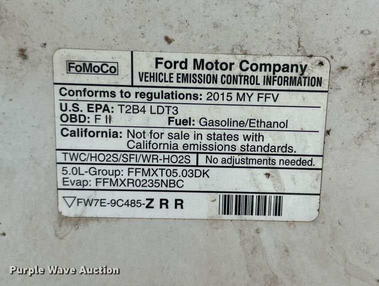 image for item KX9743 2015 Ford F150 XLT  SuperCrew pickup truck