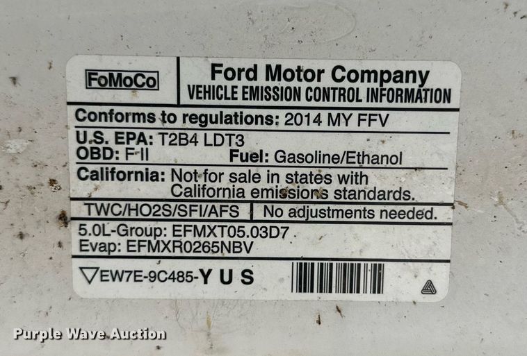 image for item KX9745 2014 Ford F150 XLT SuperCrew pickup truck