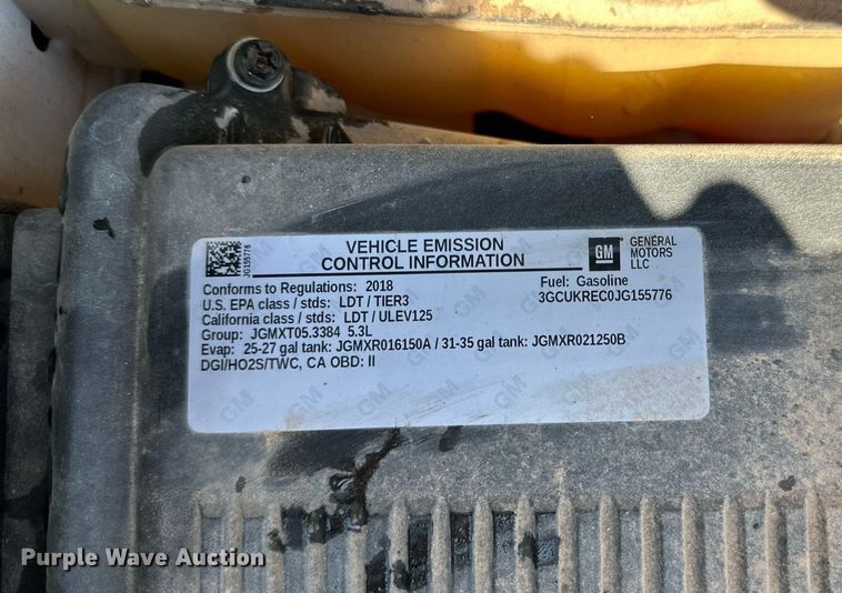 image for item KX9746 2018 Chevrolet Silverado 1500 Crew Cab pickup truck