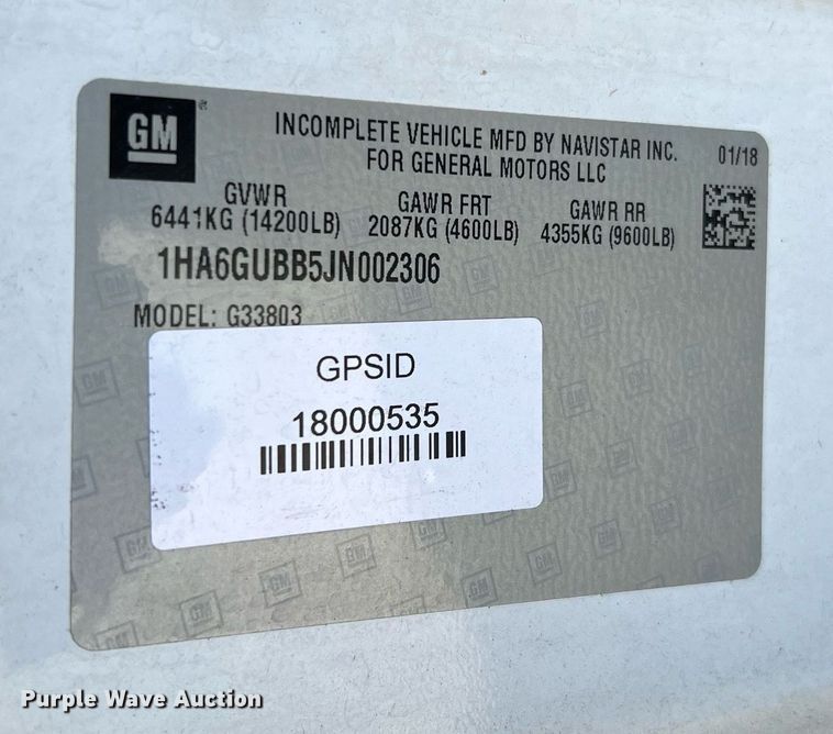 image for item LF9509 2018 Chevrolet Express  shuttle bus