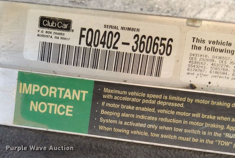 image for item LN9828 Club Car golf cart