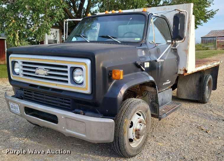 image for item LS9770 1986 Chevrolet C60  dump flatbed truck