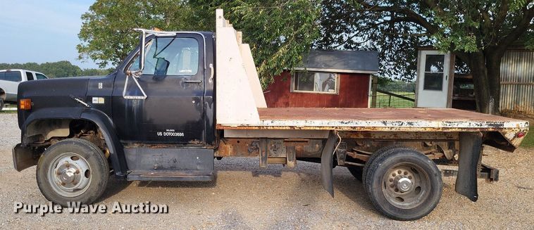 image for item LS9770 1986 Chevrolet C60  dump flatbed truck