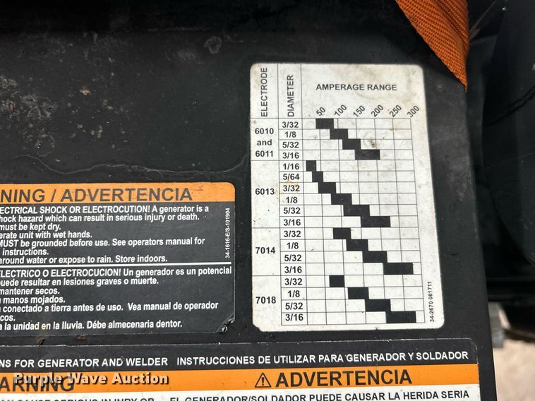 image for item LV9093 Speed Aire 15D802  welder/generator