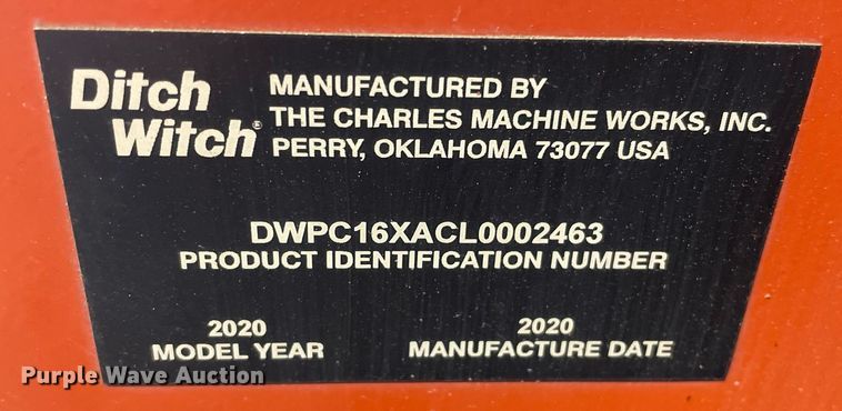 image for item LV9901 2020 Ditch Witch C16X  trencher