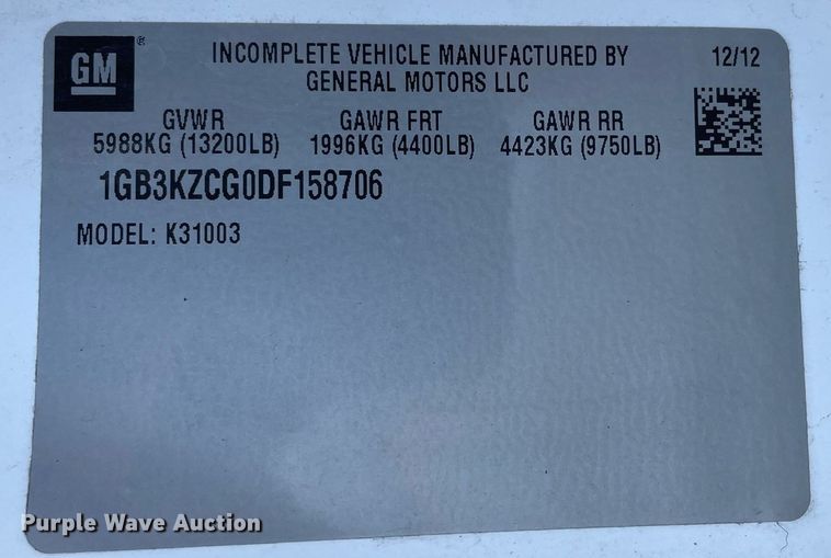 image for item LV9903 2013 Chevrolet Silverado 3500HD  utility bed pickup truck