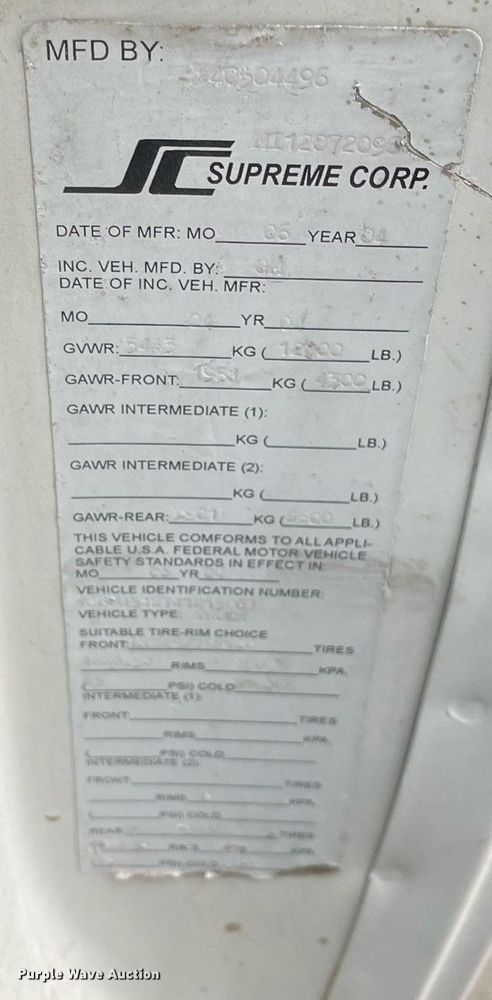 image for item LV9907 2004 Chevrolet Express 3500  utility van