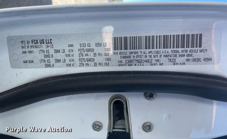 image for item LV9934 2016 Dodge Ram 1500  Crew Cab pickup truck