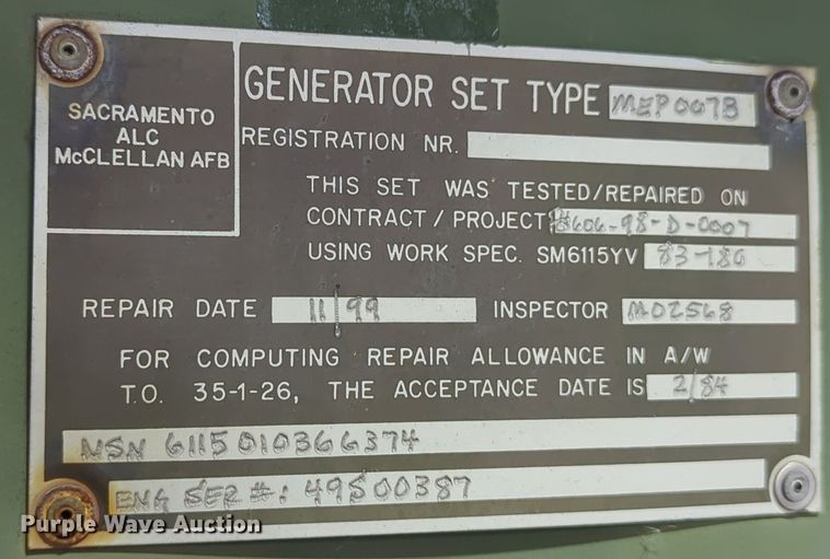 image for item LY9435 Libby MEP007B  generator