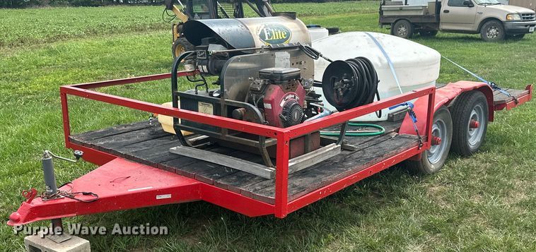 image for item MB9666 1998 Shop built  pressure washer trailer