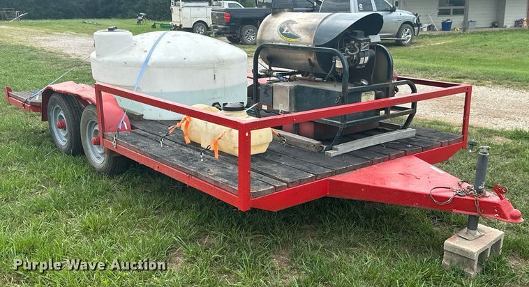 image for item MB9666 1998 Shop built  pressure washer trailer