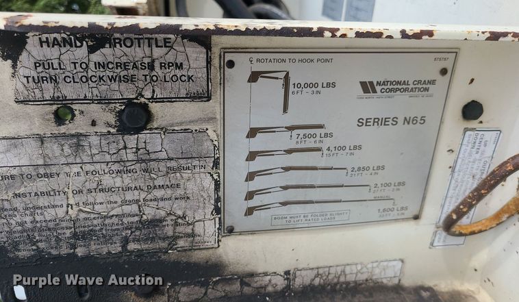 image for item MG9763 National Crane Corporation N65  knuckle boom crane