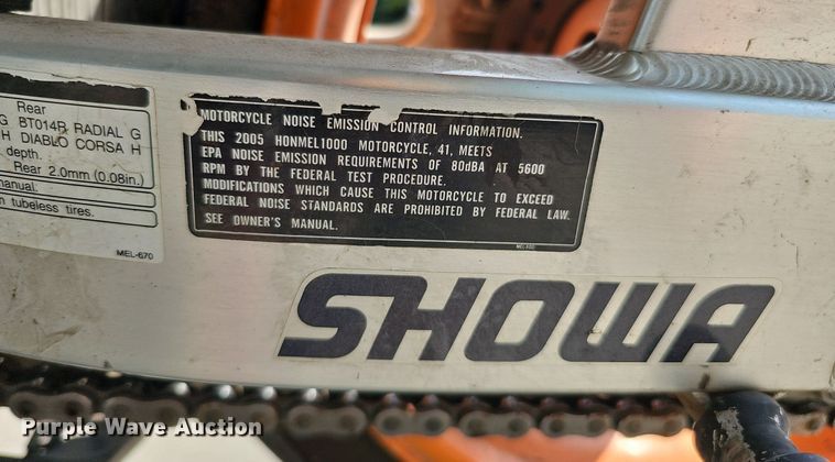 image for item MH9334 2005 Honda CBR1000RR  motorcycle