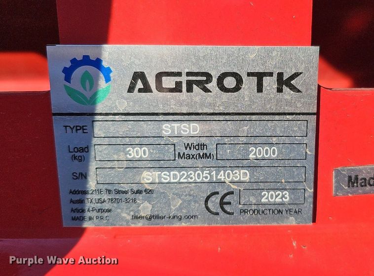 image for item MH9386 Agrotk STSD  skid steer seeder