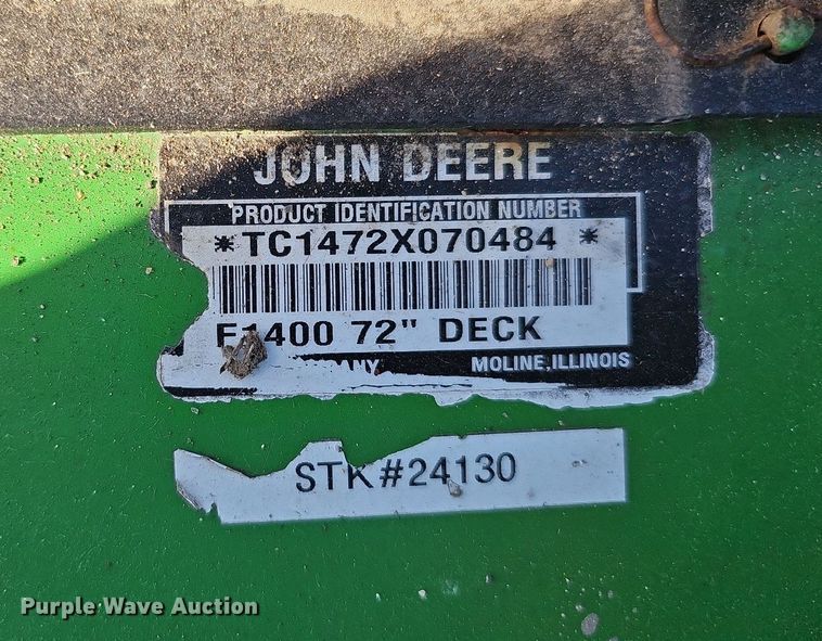 image for item MH9392 John Deere 1435 Series II  lawn mower