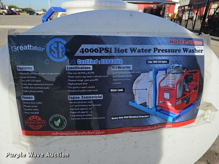 image for item MH9393 Blue Viper YS4000  hot pressure washer