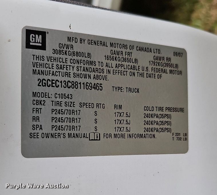 image for item MH9406 2008 Chevrolet Silverado 1500  Crew Cab pickup truck