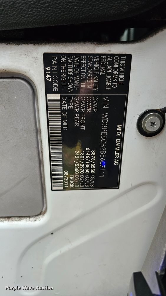 image for item MH9407 2011 Mercedes Benz Sprinter 2500  delivery van