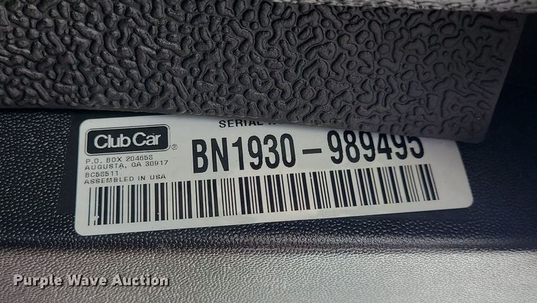 image for item MJ9383 2019 Club Car  golf cart